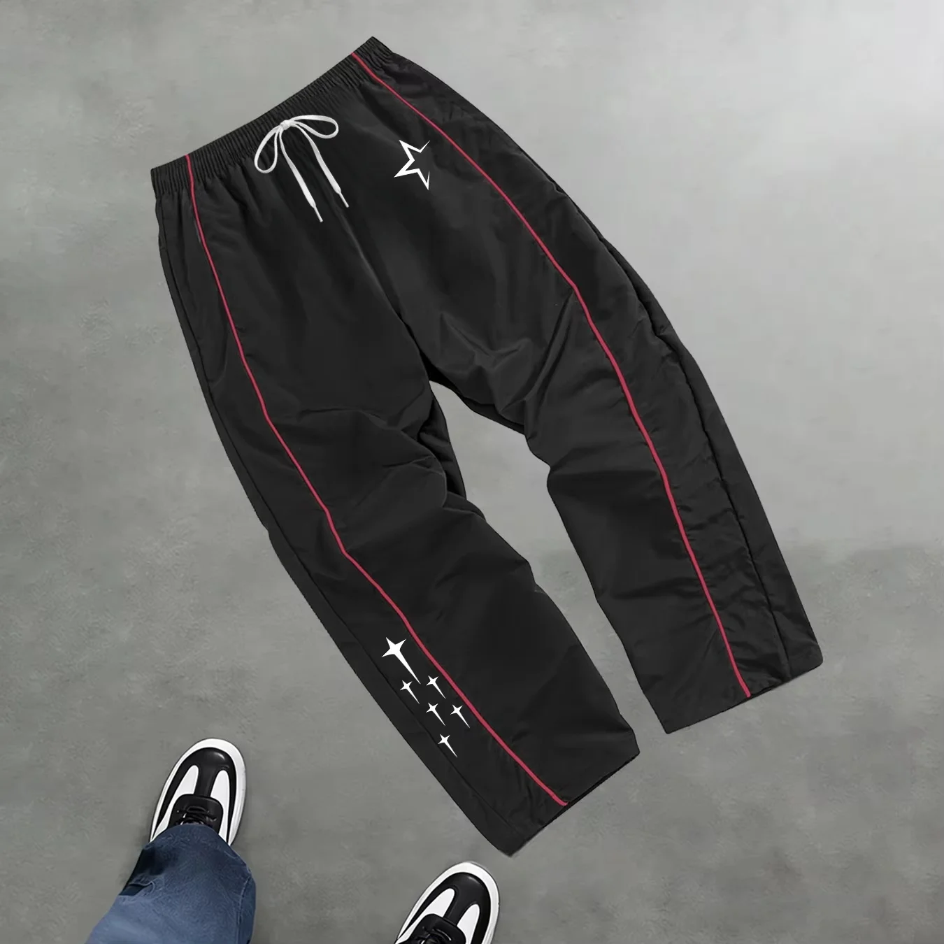 2026 New Men's Star Print Casual Sports Trouser Spring And Summer Fitness Training Trousers Suitable For Everyday Trendy Outfits