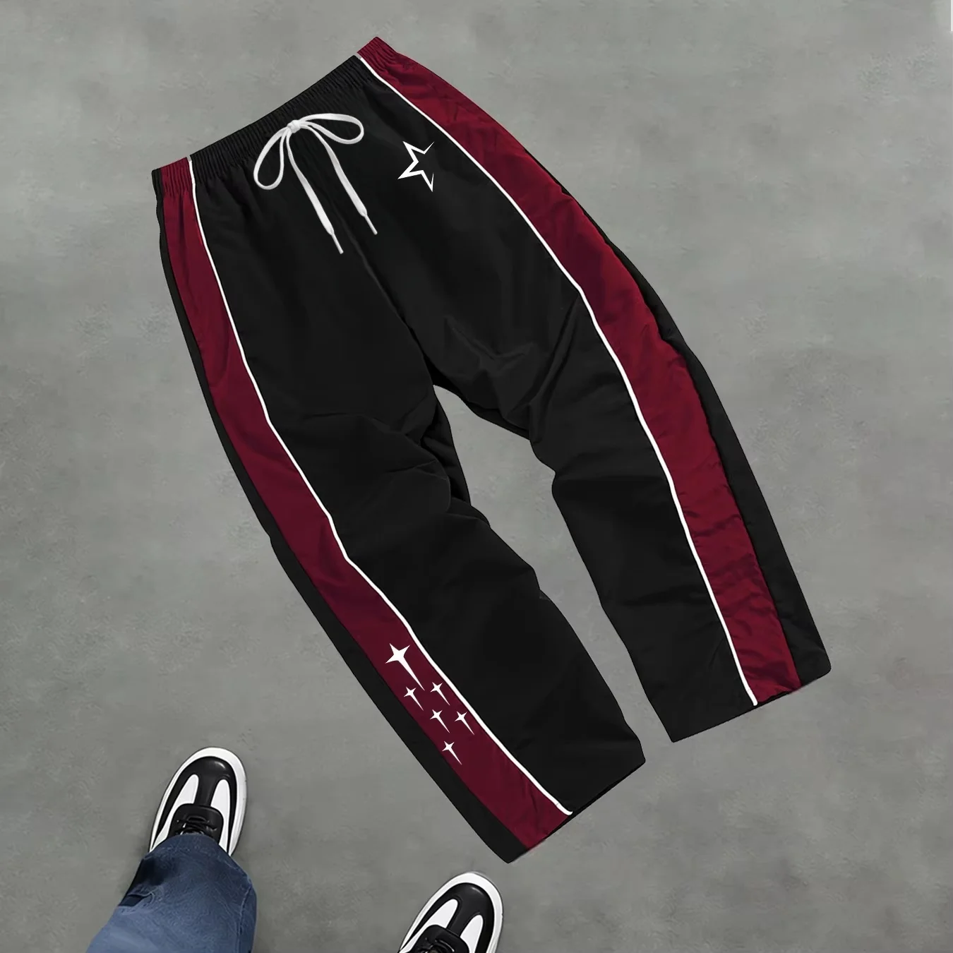 2026 New Men's Star Print Casual Sports Trouser Spring And Summer Fitness Training Trousers Suitable For Everyday Trendy Outfits