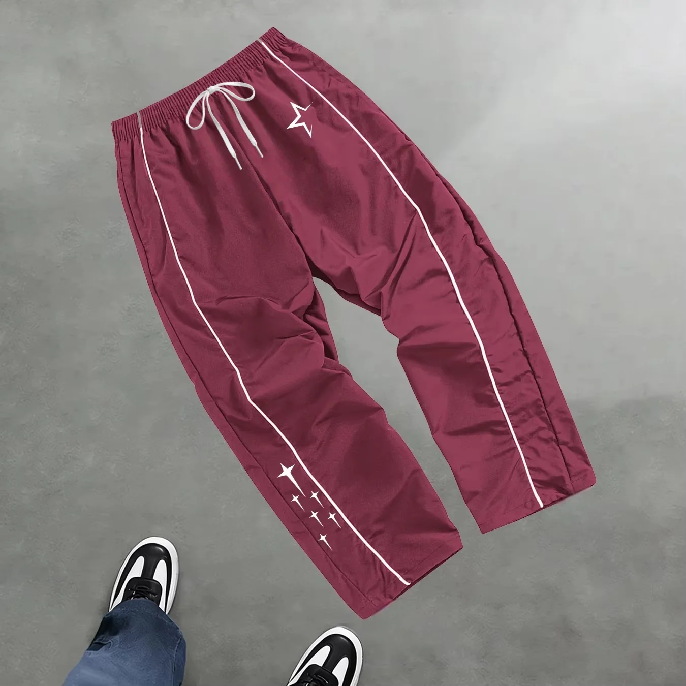 2026 New Men's Star Print Casual Sports Trouser Spring And Summer Fitness Training Trousers Suitable For Everyday Trendy Outfits