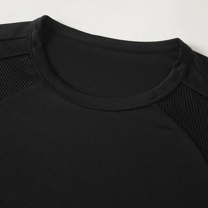 1/2-Piece Men's Summer Black And White Solid Color Quick Drying Sports Short Sleeved Loose And Breathable Sports Running Trend