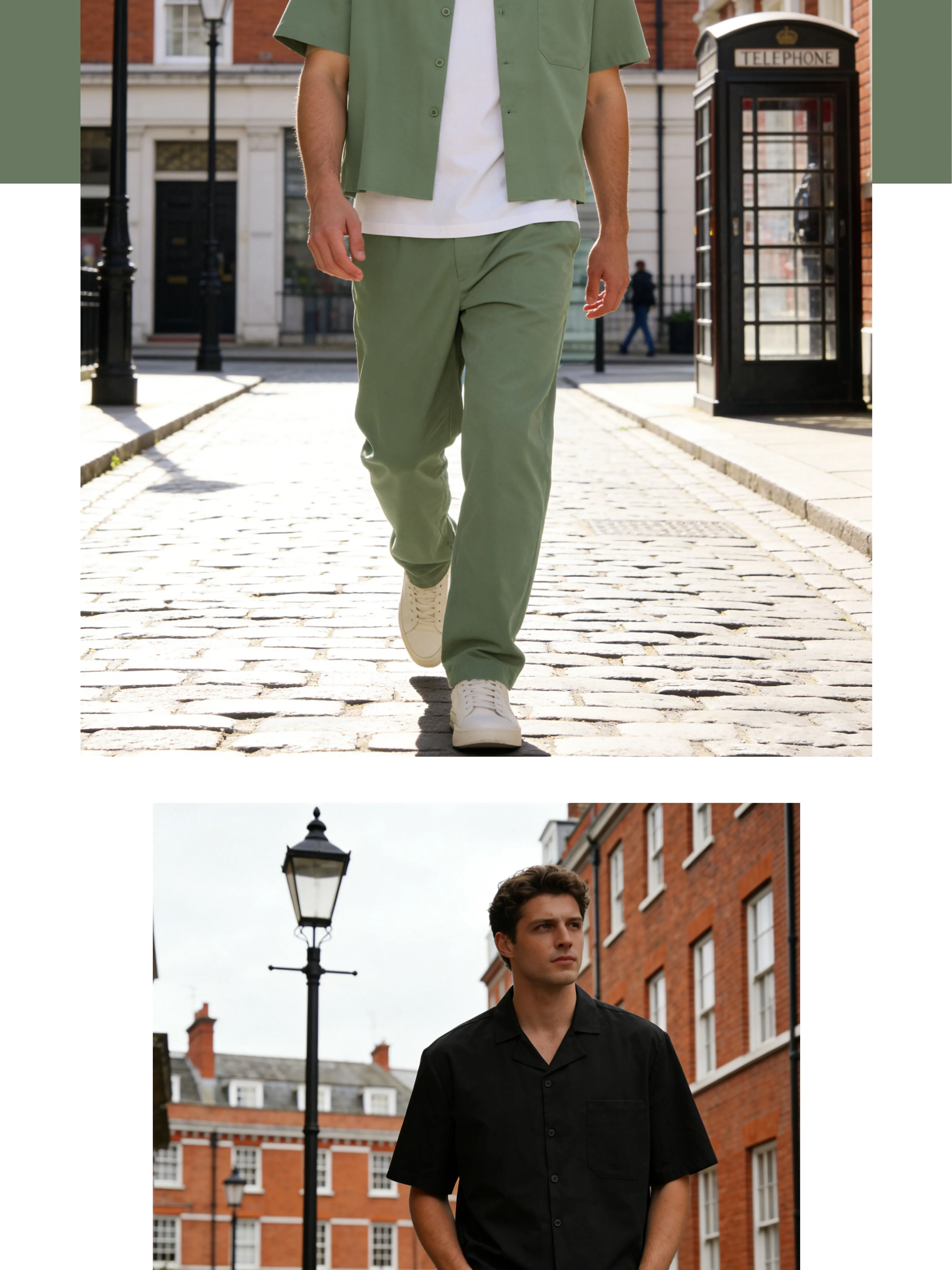 [Minimalist Academy Style Short Sleeve Crop Shirt] Men's Short Casual Comfortable Solid Color Short Sleeve Polo Shirt