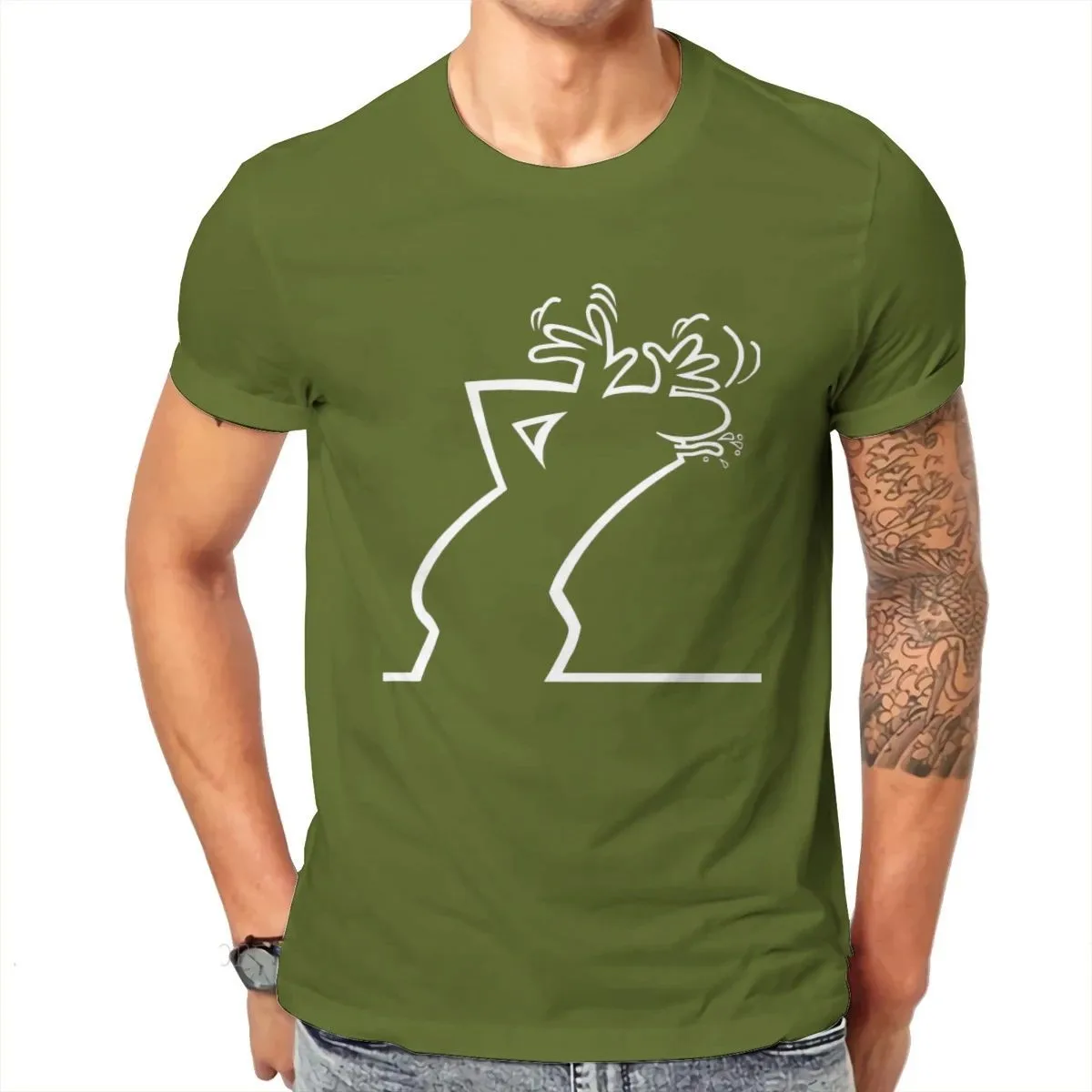 La Linea The Line Osvaldo Cavandoli TV Top Men's Happy Fashion T-shirt Summer Street Round Neck Casual Camisetas T-shirt