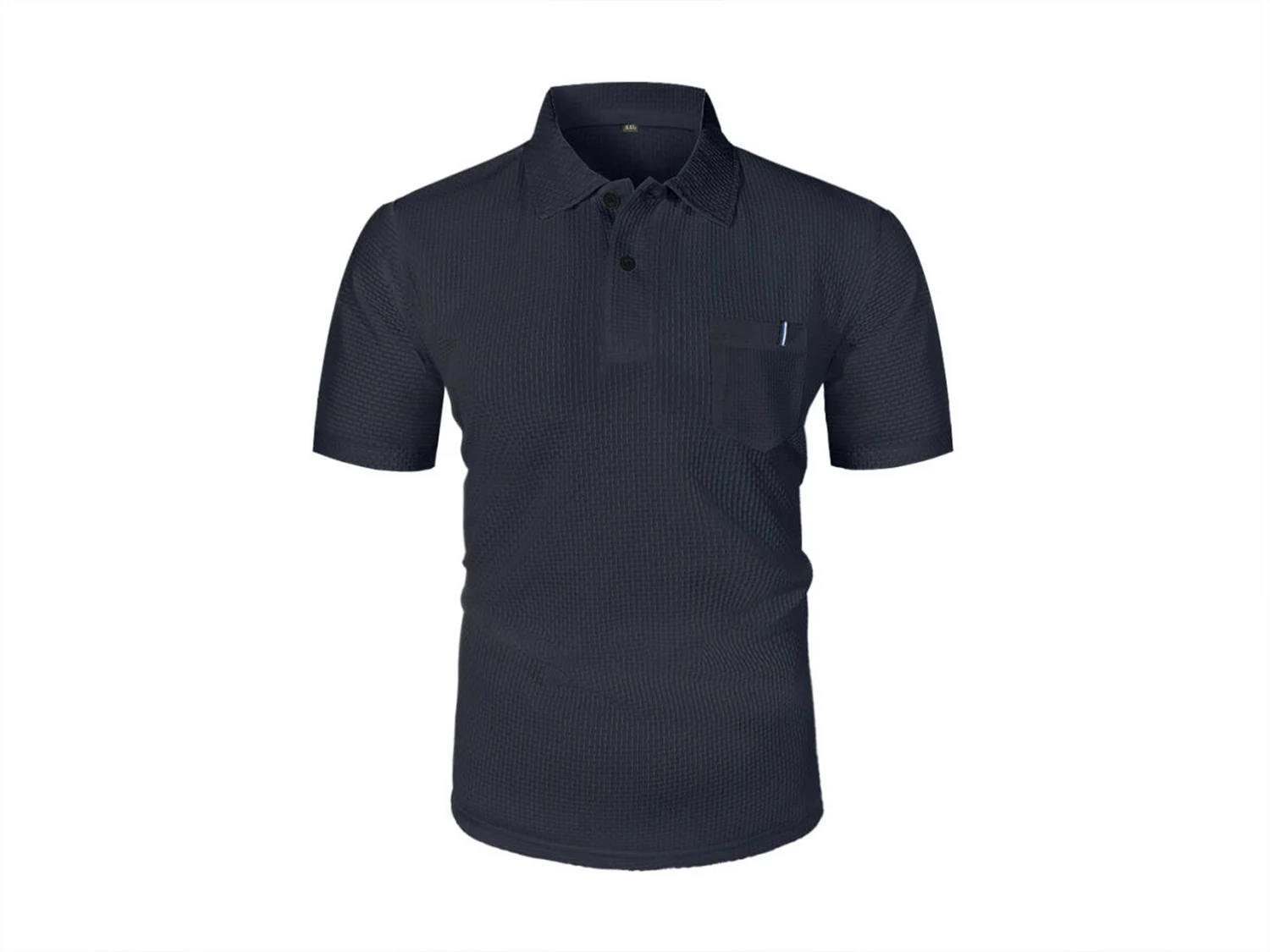 Summer ice silk lapel POLO men's short-sleeved T-shirt with pockets, men's top