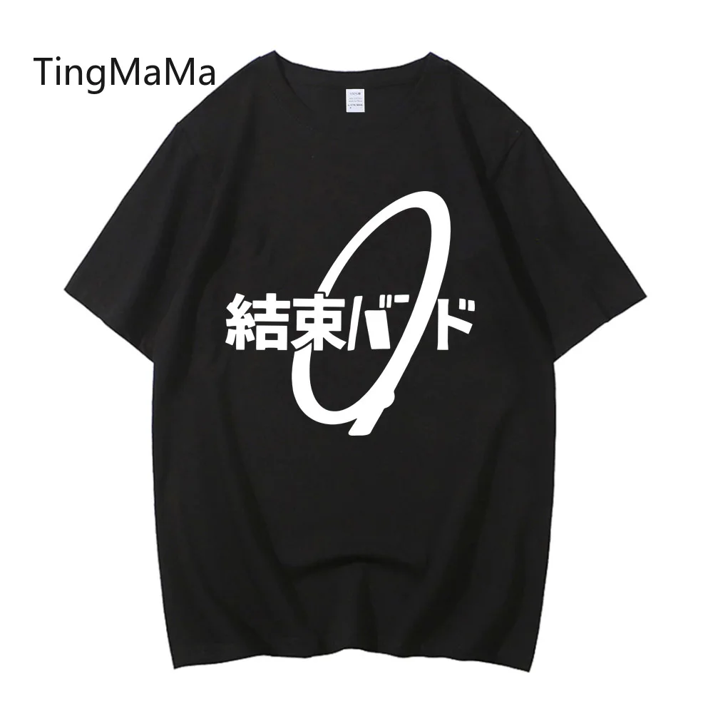Unisex Anime Cos BOCCHI THE ROCK Hitori Gotoh Ljichi Nijika Cotton Casual Short Sleeve Tees High Quality Streetwear