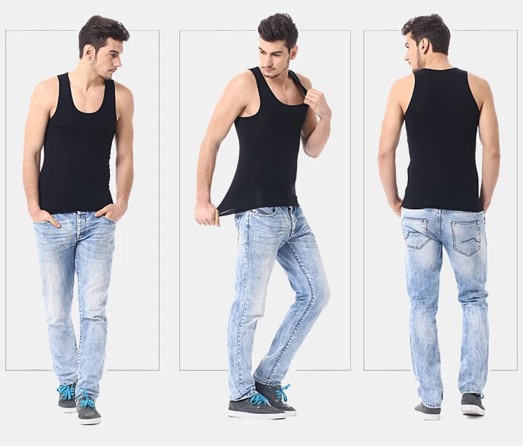 1/3/5 Piece Men's Four Season Pure Cotton Slim Fit Versatile Vest Round Neck Sports Fitness Base Shirt Sleeveless Casual Top