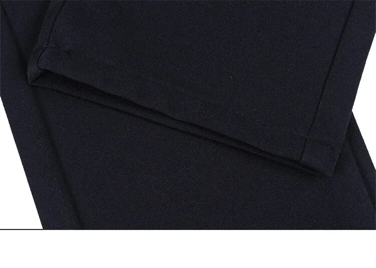 Men's Elastic Straight Pants Business Casual Long Suit Pants Male Formal Trousers Solid Colors Black BLue
