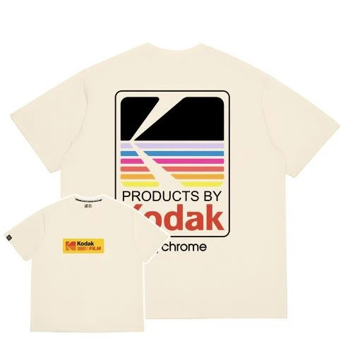 2026 Summer Pure Cotton T-shirt Hip-hop Style Kodak New Printed T-shirt for Men Women Unisex Harajuku Style Short Sleeve Top