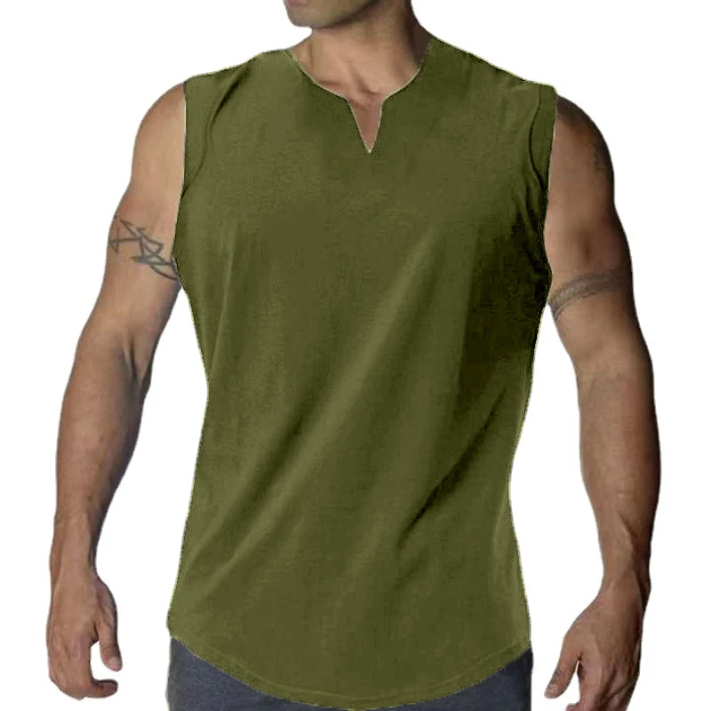 New Mens Gym Tank Tops Sleeveless Lightweight Basic T-Shirt Oversized T Shirt