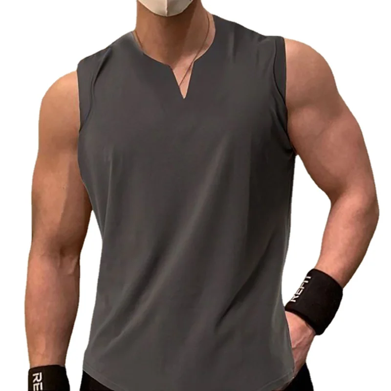 New Mens Gym Tank Tops Sleeveless Lightweight Basic T-Shirt Oversized T Shirt