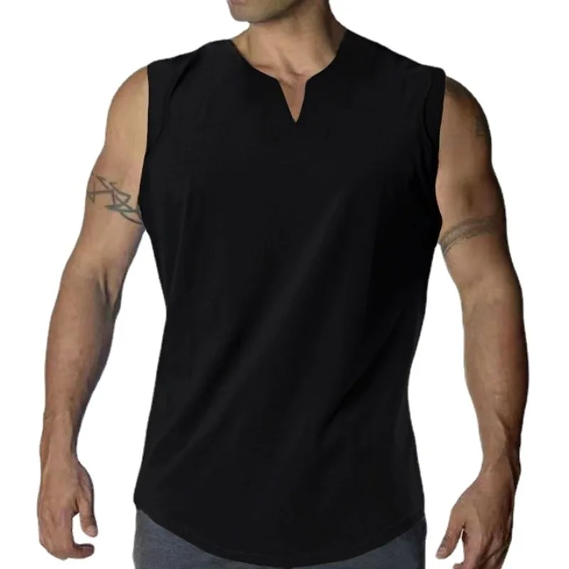 New Mens Gym Tank Tops Sleeveless Lightweight Basic T-Shirt Oversized T Shirt
