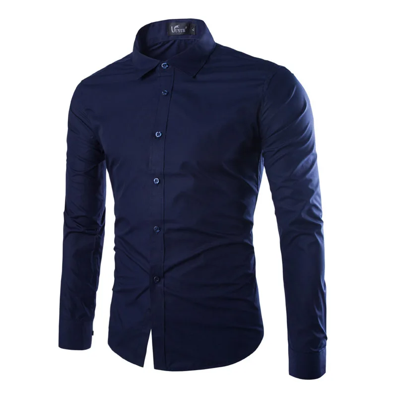 14 Colors Solid Color Men's Fashionable Candy Color Shirt Men's Casual Long Sleeve Shirt for Men