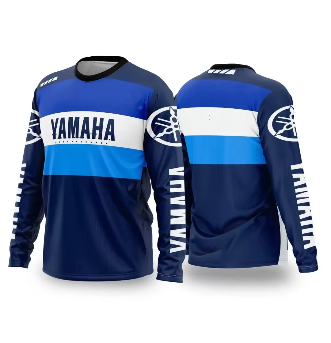 New YAMAHA Men Women Motorcycle Riding Suit Loose Breathable Quick Drying Off-Road Racing Suit Long Sleeved Sports T-Shirt