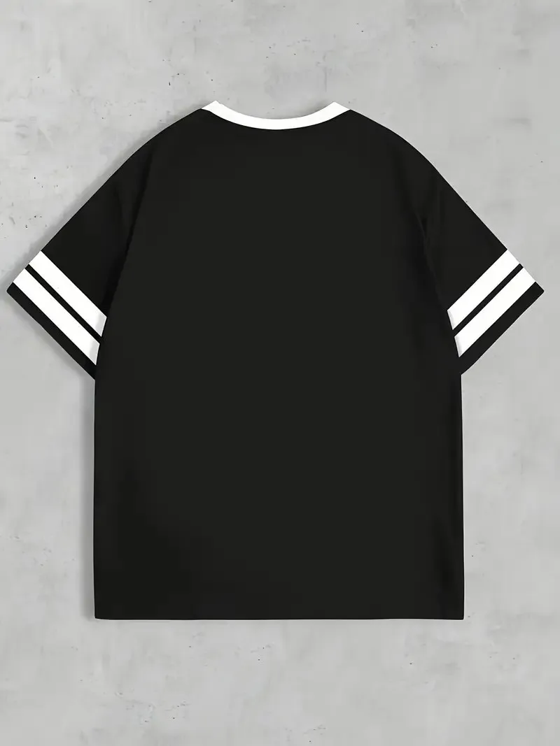 2025 Summer New Men's T-Shirt Breathable Casual Sporty Digital Print Outdoor Street Men's Wear