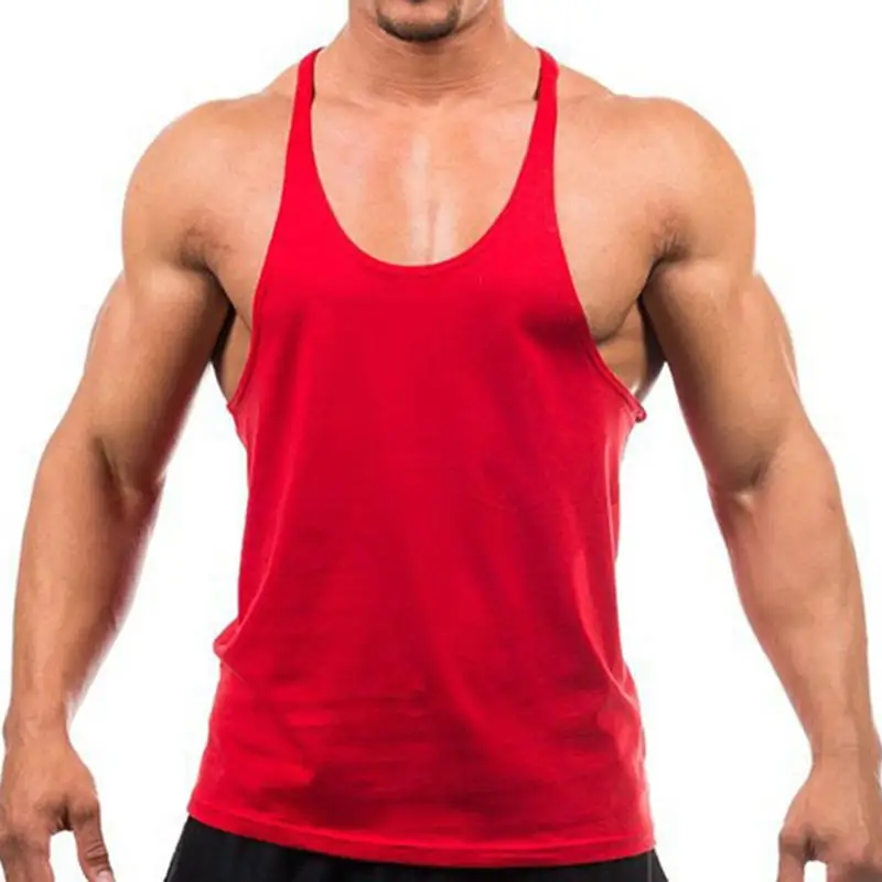 New Style Jogger Gym Singlet Training Bodybuilding Tank Top Vest Shirt Sleeveless Fitness Cotton Shirt For Men
