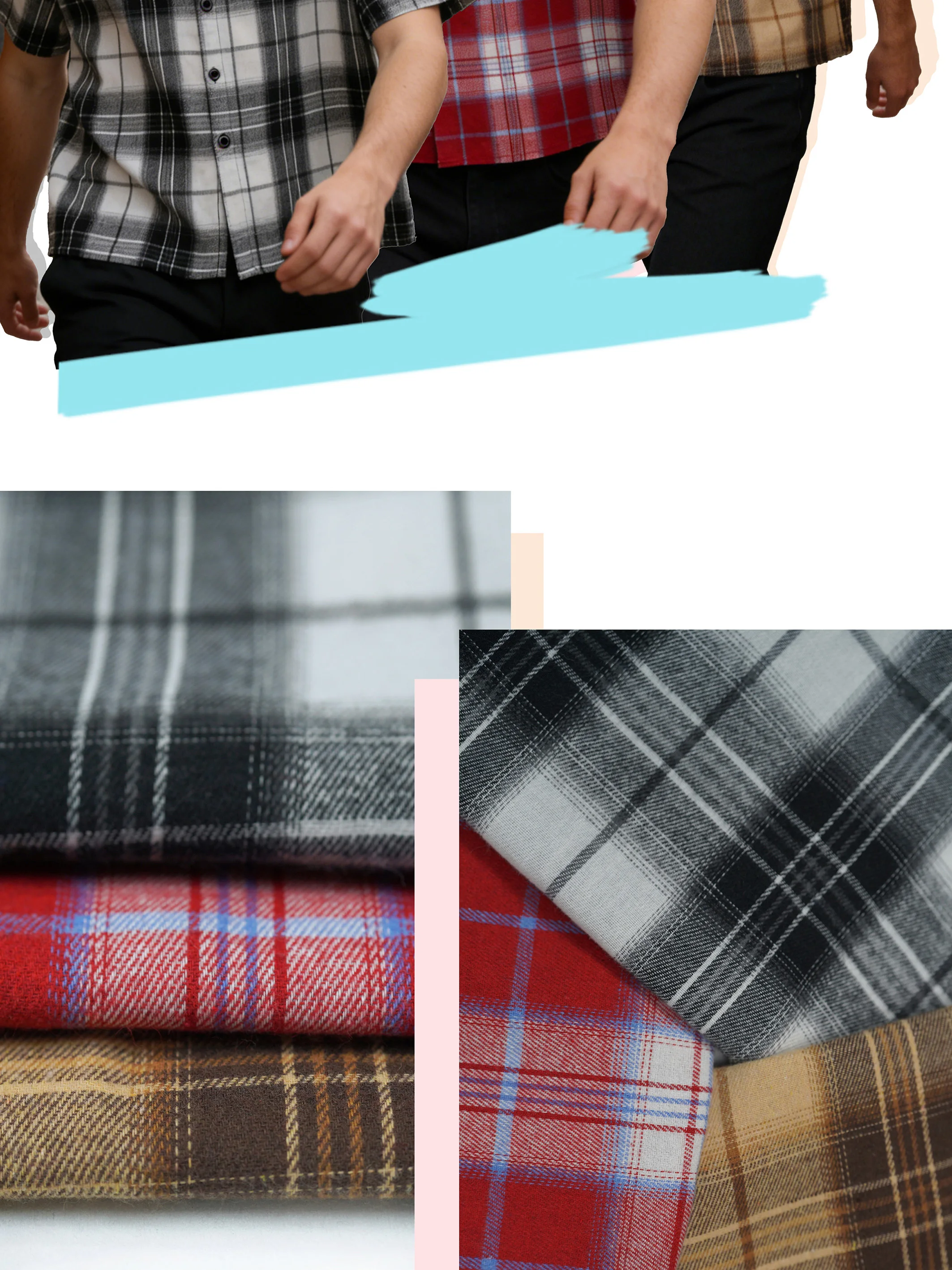 Men's College Style Casual Short Sleeved Checkered Shirt, Suitable For Spring And Autumn Campus Wear And Daily Travel