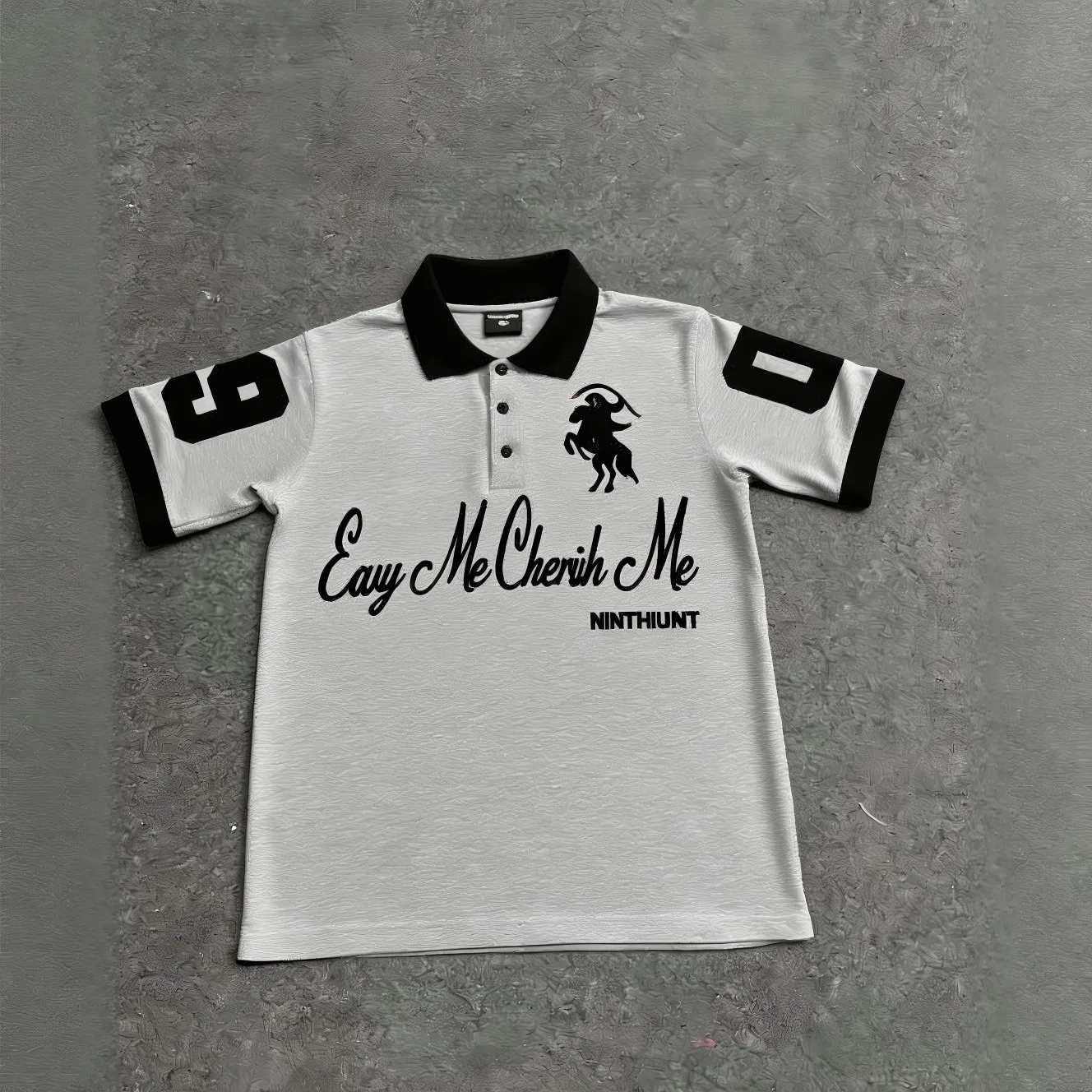 American Men's Summer New Letter Stripe Print Comfortable Breathable Polo Short-Sleeved T-Shirt Outdoor Casual Top