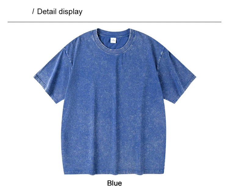 Washed And Distressed 230g Heavyweight Cotton Short Sleeved T-shirt Versatile Men Women Summer Solid Color Loose T Shirts Top