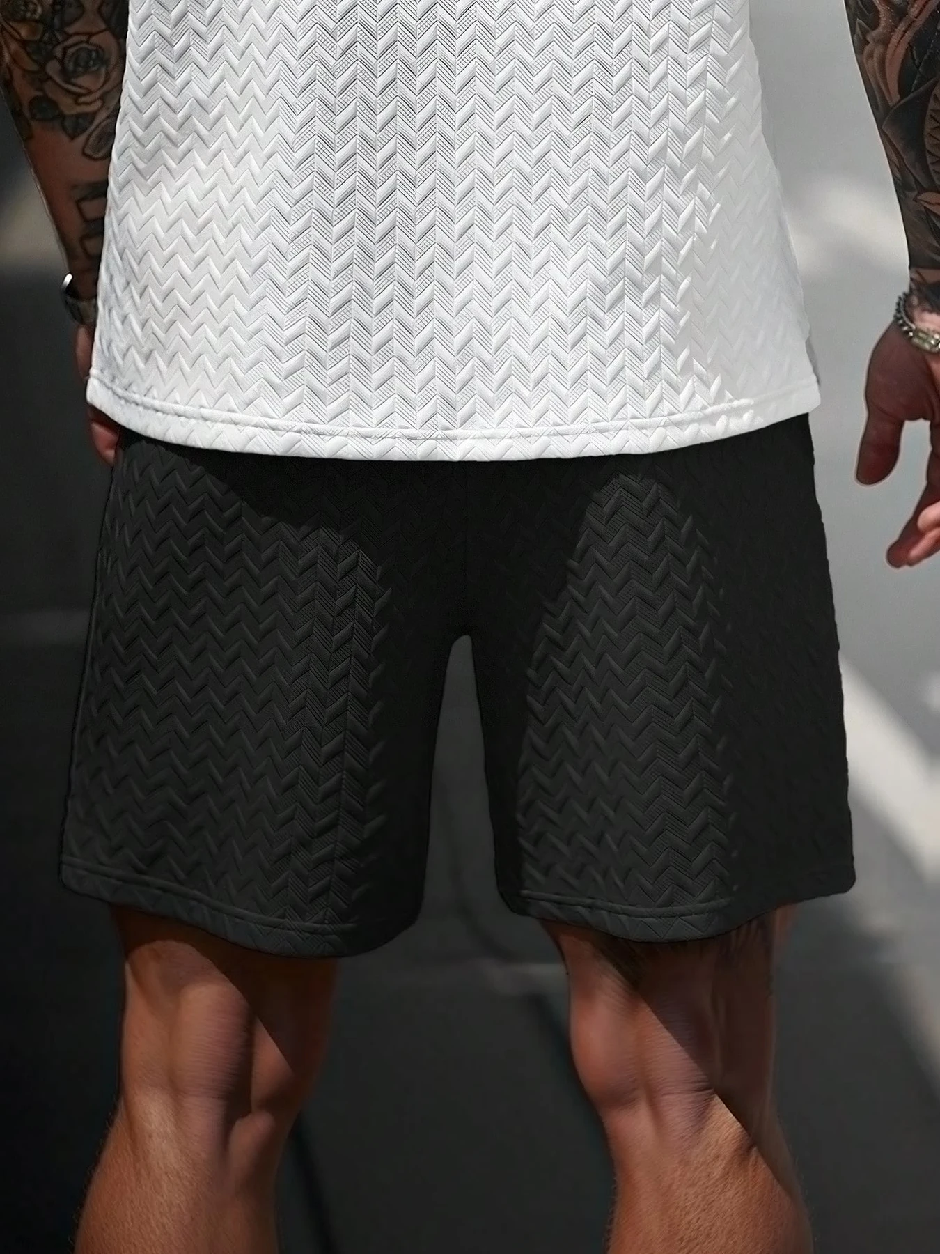 New Summer Casual Sports Shorts: Featuring a knitted, slightly stretchy jacquard design, these solid-colored shorts offer a simp