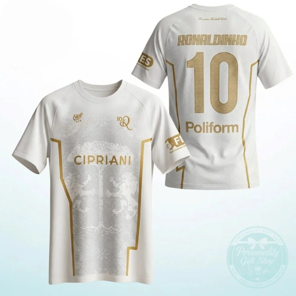 Ronaldinho 10 Ravenna 2026-27 Special Edition Mens Training Soccer Shirt Short Sleeve Breathable Uniform Kids Football Jersey