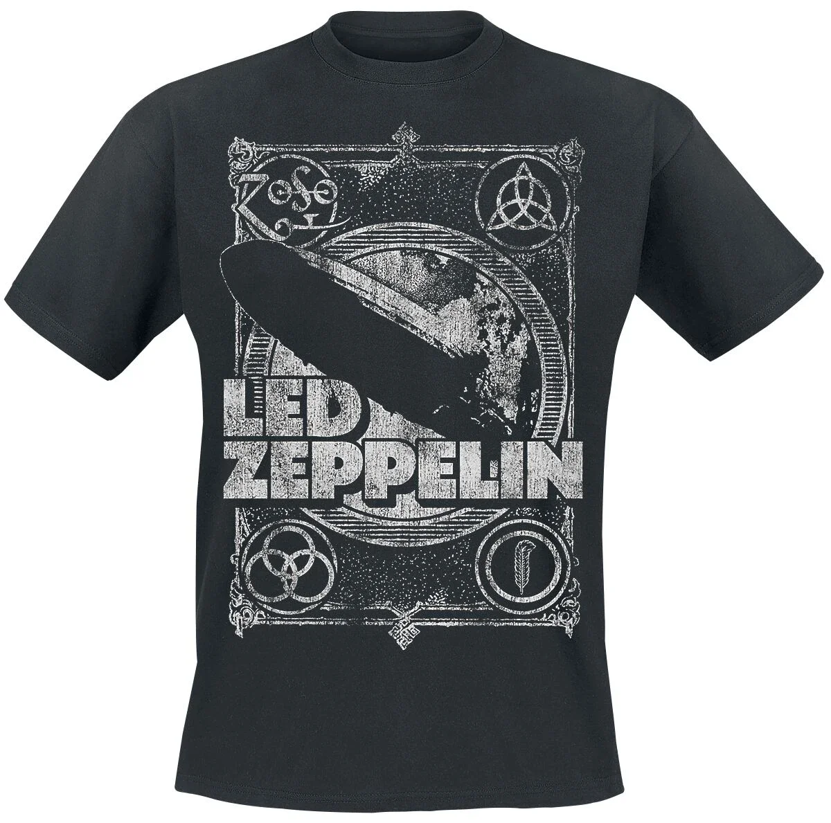 Top Summer Led Zeppelin Graphic Cotton T-shirt Unisex Summer Short Sleeve Fashion Brand Tee Luxury Casual Vintage Tees