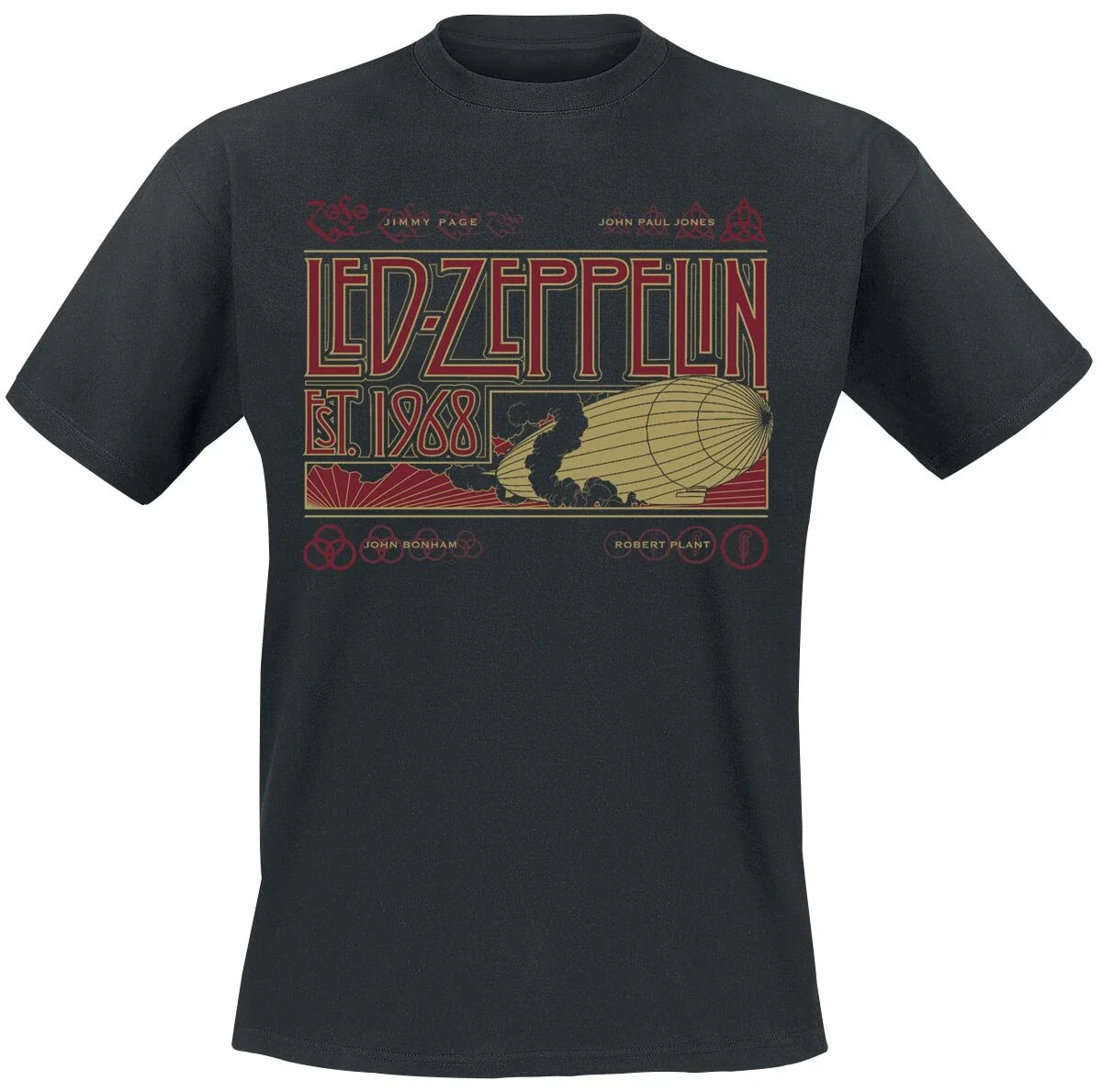 Top Summer Led Zeppelin Graphic Cotton T-shirt Unisex Summer Short Sleeve Fashion Brand Tee Luxury Casual Vintage Tees