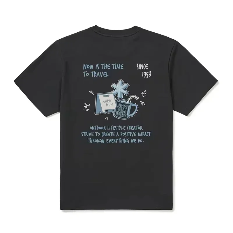 Summer 2026 New Snow Peak Summer New Print Outdoor Camping Leisure Short-sleeved T-shirt Pure Cotton