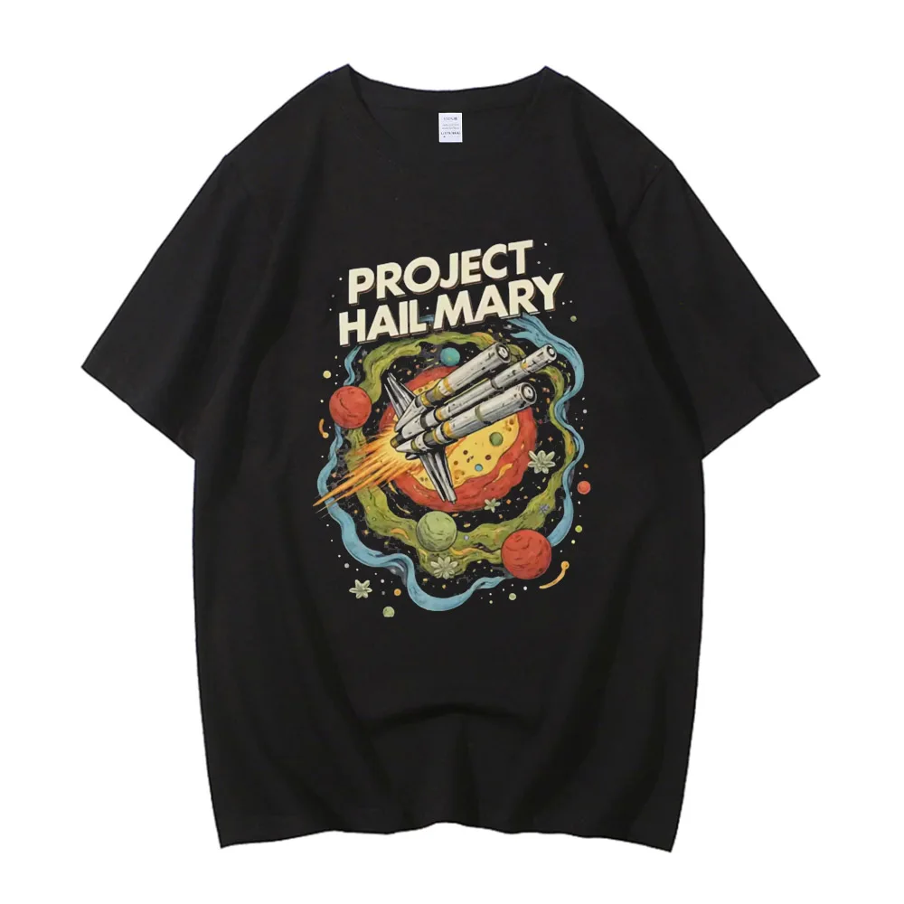 High Quality Cotton Project Hail Mary T Shirt Summer Streetwear T-Shirts Cartoon Harajuku Tee Shirt Short Sleeve