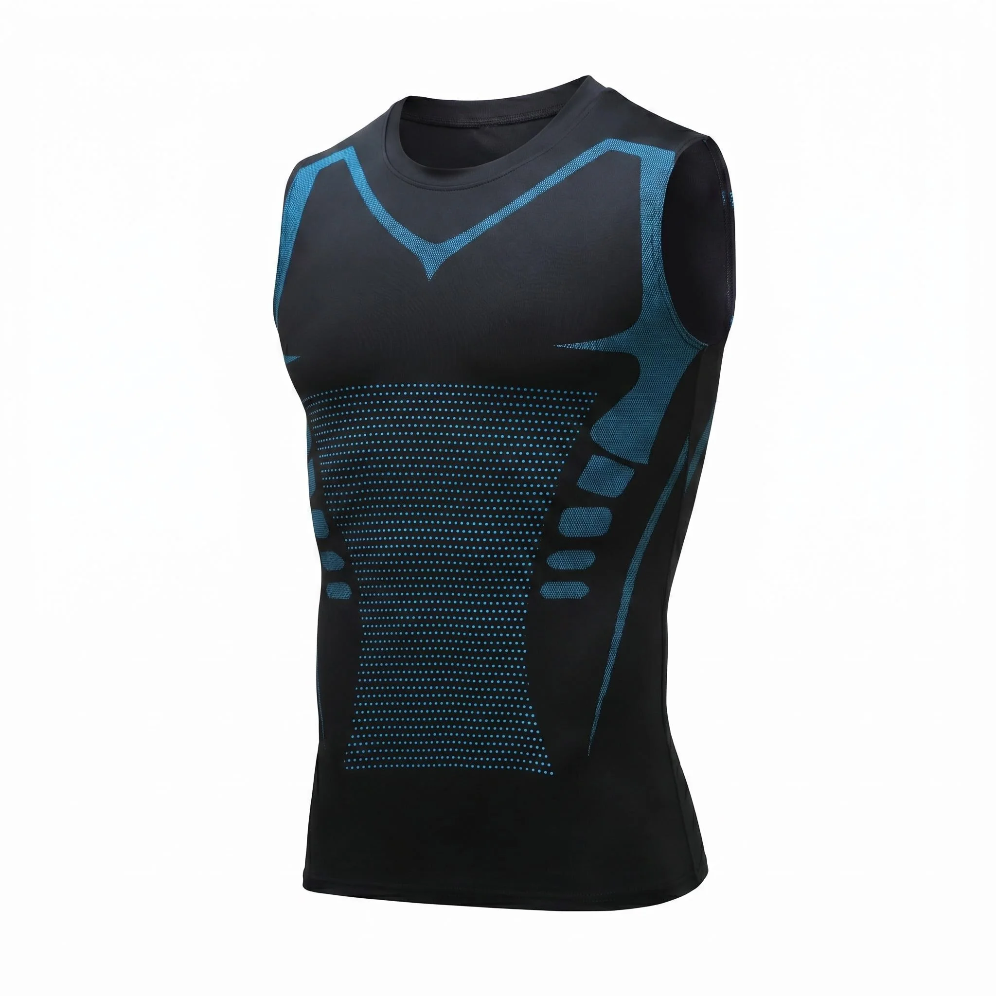 Compression Tank Top Men Gym Shirt Sleeveless Quick Dry Printing Sportswear Male Fitness Bodybuilding Vest Workout Muscle Top
