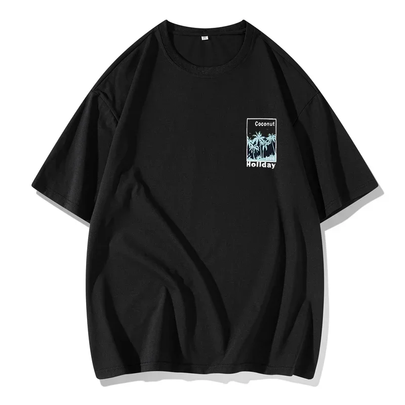 Men's Plus Size Cotton T-Shirt 1XL-7XL Oversized Short-sleeved Tees 110-180kg Summer Running Gym Top Fashion Shirt Male Clothes