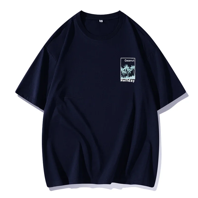 Men's Plus Size Cotton T-Shirt 1XL-7XL Oversized Short-sleeved Tees 110-180kg Summer Running Gym Top Fashion Shirt Male Clothes