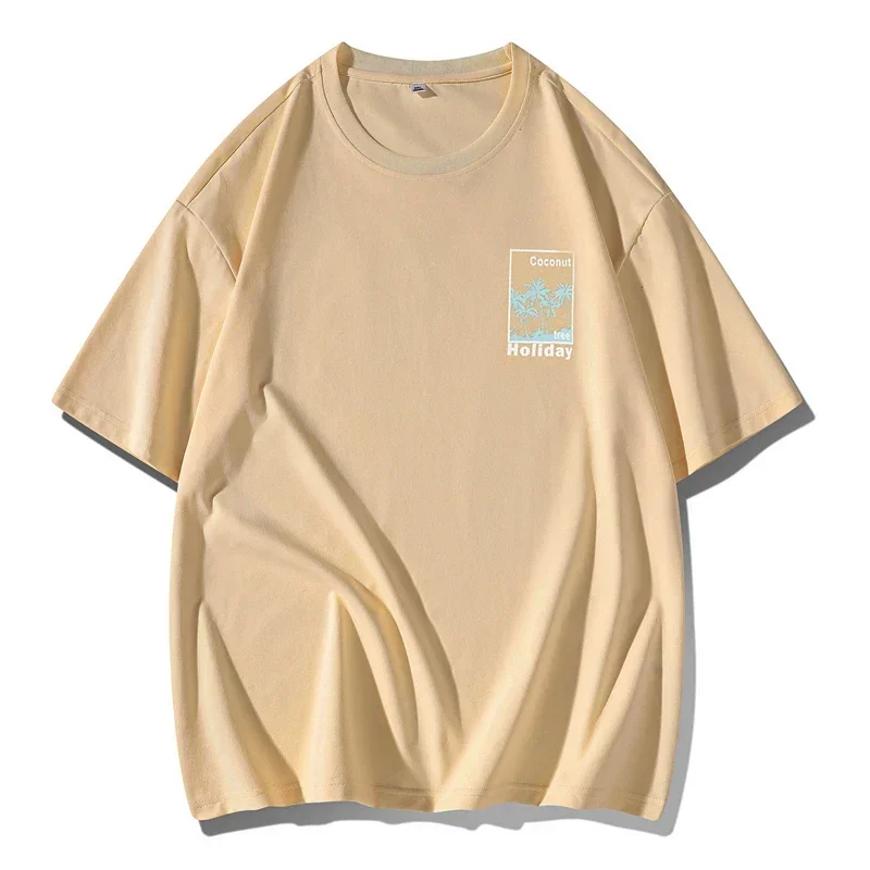 Men's Plus Size Cotton T-Shirt 1XL-7XL Oversized Short-sleeved Tees 110-180kg Summer Running Gym Top Fashion Shirt Male Clothes