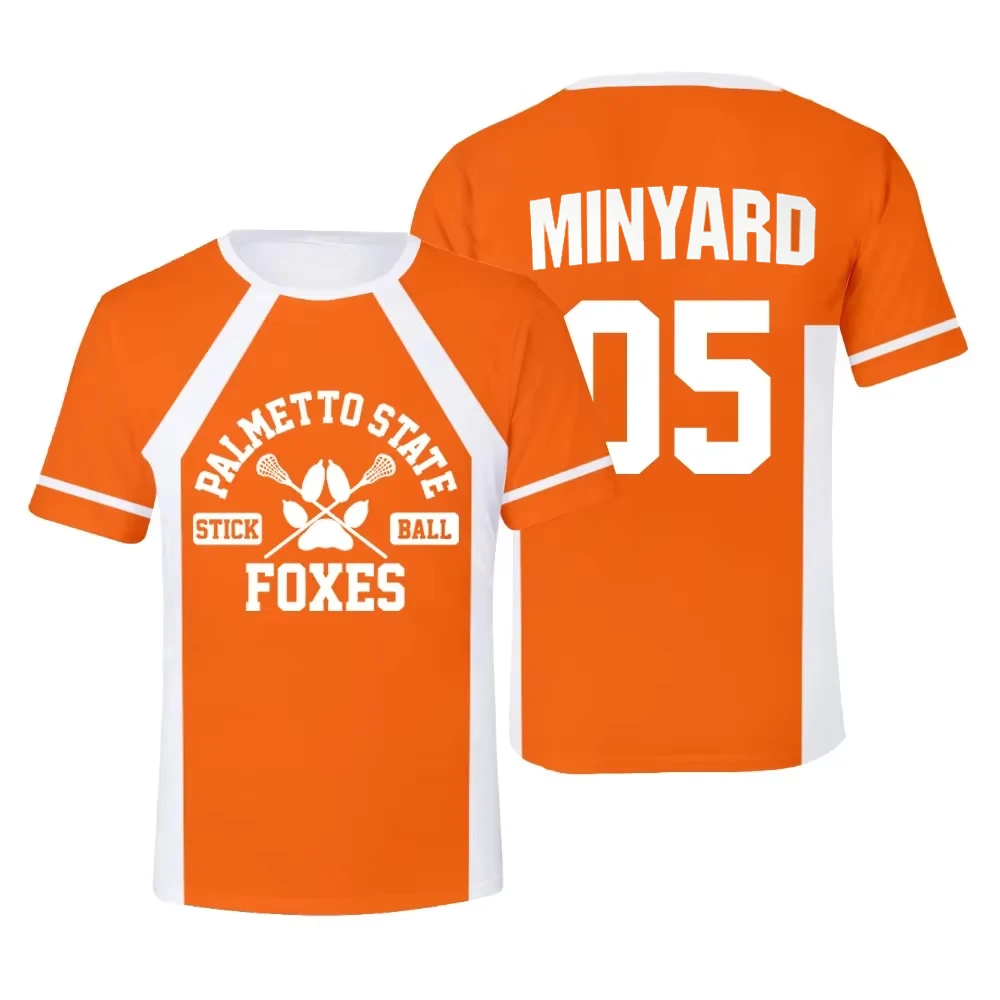 New The Foxhole Court Palmetto State Foxes Lacrosse Jersey Cosplay WILDS MINYARD 3D T-shirt Men/Women Clothes Kids Tees