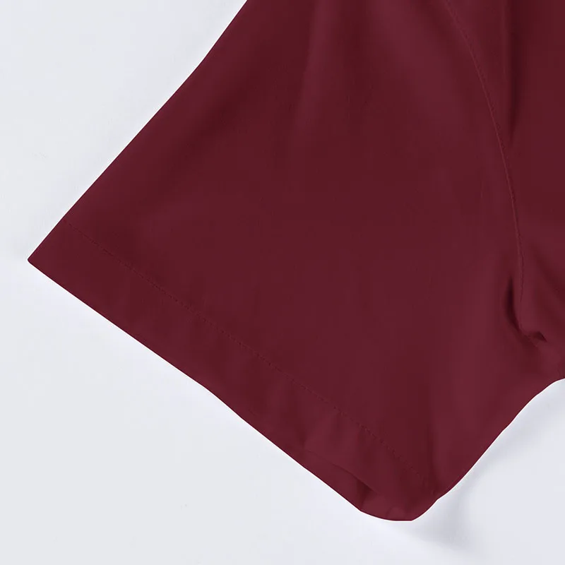 New Men's Business Casual Solid Color Short Sleeved Shirt for Summer Fashion No Ironing Comfortable and Versatile Top