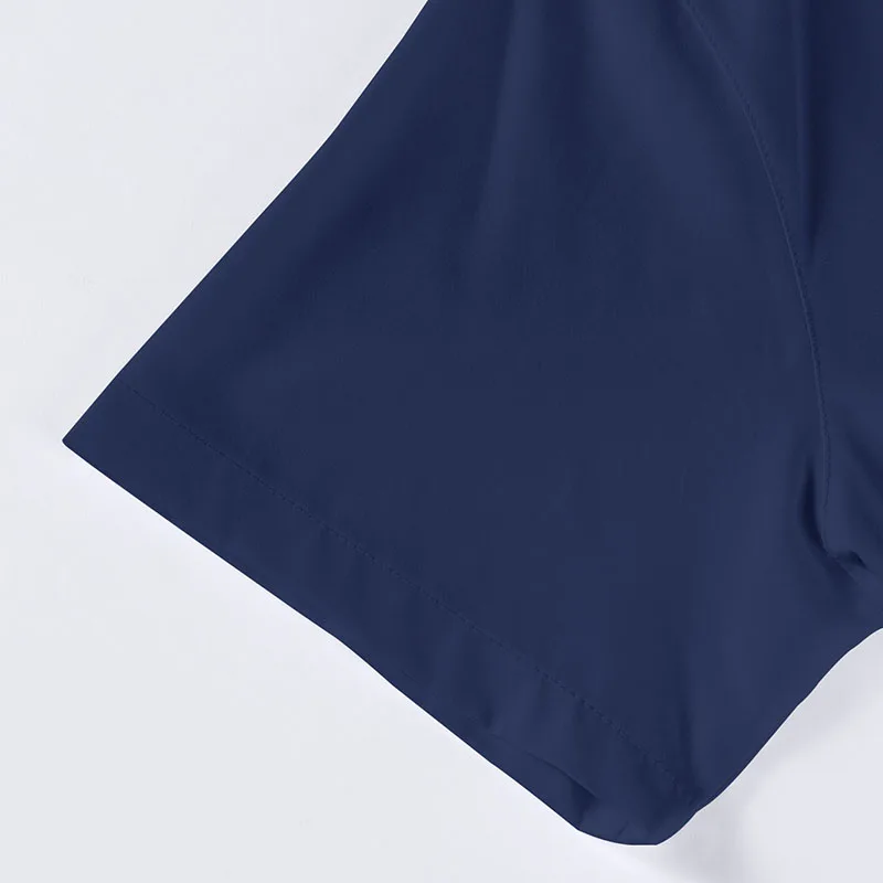 New Men's Business Casual Solid Color Short Sleeved Shirt for Summer Fashion No Ironing Comfortable and Versatile Top