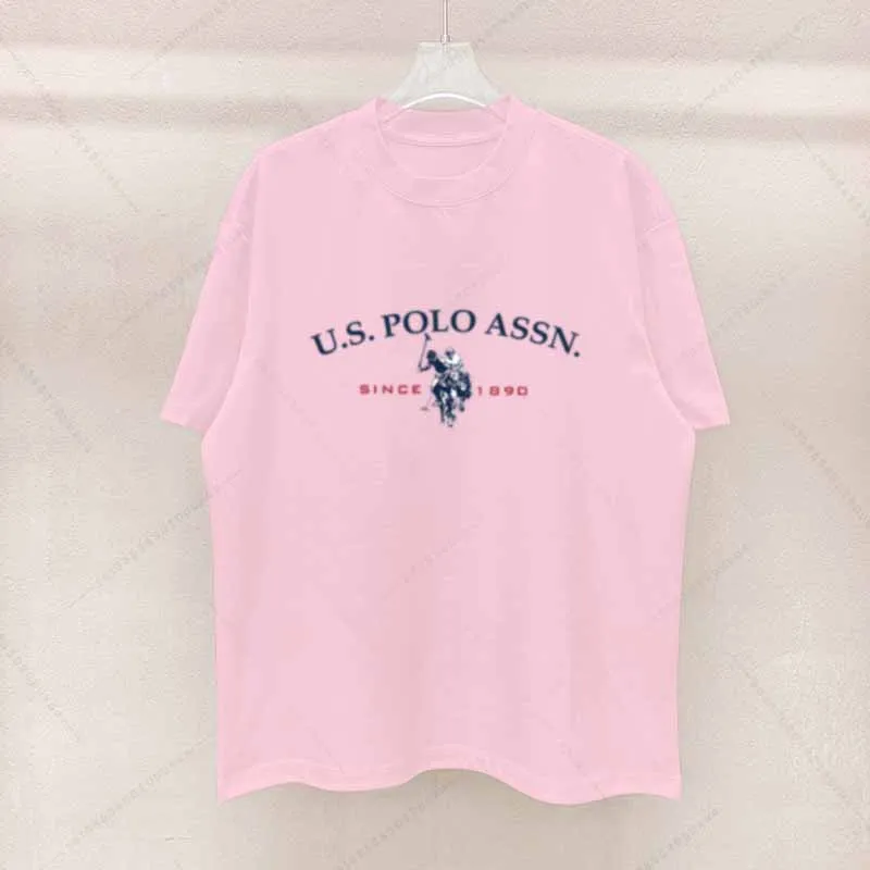 Simple Style Men's Cotton T-shirt Polo Letter Graphic Printing Casual Round Neck Men's Short-sleeved Top Free Shipping