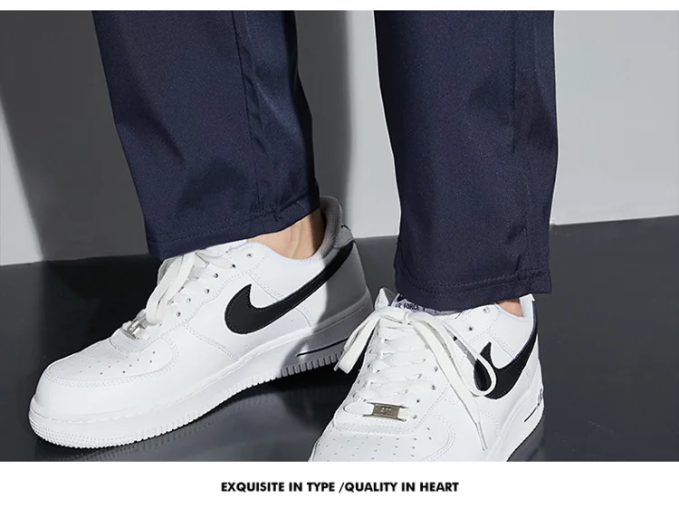 Men's Casual Pants Business Stretch Slim Fit Elastic Waist Jogger Korean Classic Blue Black Gray Male Brand Trousers