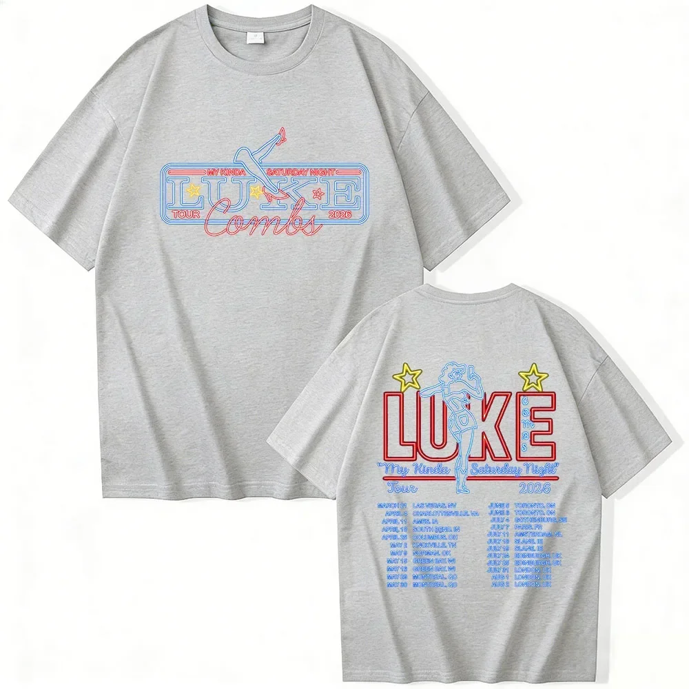 Luke Combs 2026 Tour T-shirts Men's Clothing Women's Luxury Short-sleeved Comfortable Casual T-Shirt Gifts Summer T Shirt