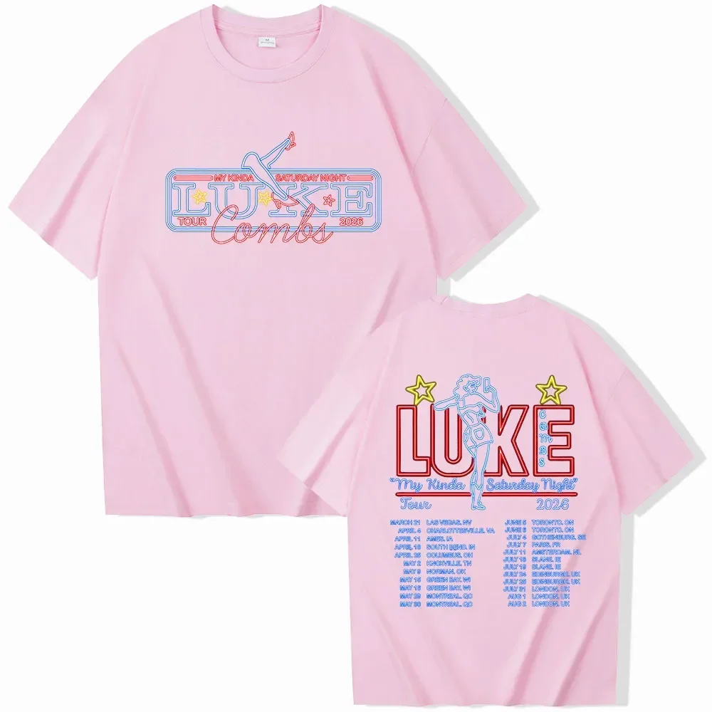 Luke Combs 2026 Tour T-shirts Men's Clothing Women's Luxury Short-sleeved Comfortable Casual T-Shirt Gifts Summer T Shirt