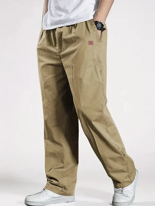 2025Mens Casual Jogger Pants Relaxed Fit Cargo Pants Drawstring Sweatpants Hiking Outdoor Twill Sport Pants