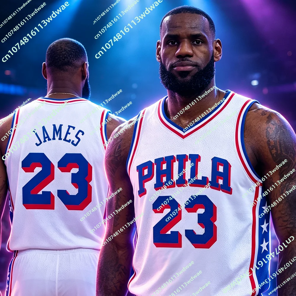 New Arrival Philadelphia Basketball Jersey 26/27 Men's Quick-dry Vest Sleeveless No.23 Tees Breathable Sports Training Jersey