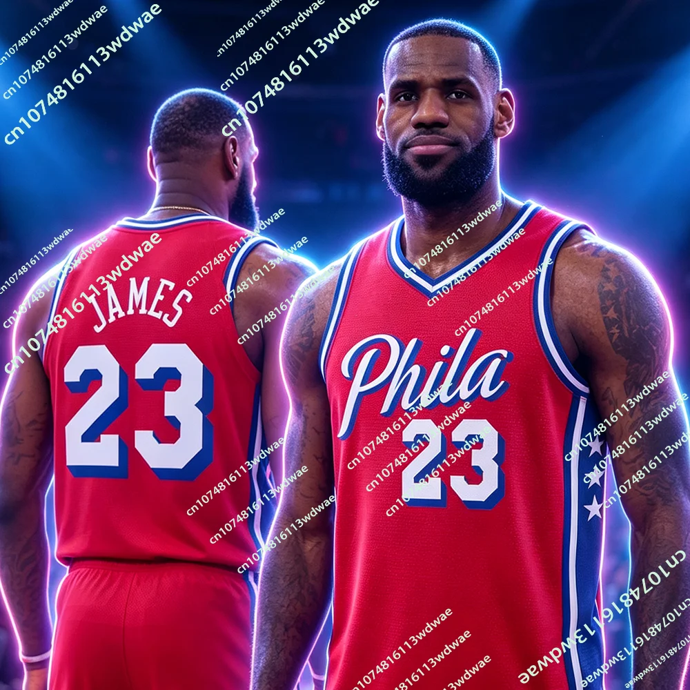 New Arrival Philadelphia Basketball Jersey 26/27 Men's Quick-dry Vest Sleeveless No.23 Tees Breathable Sports Training Jersey