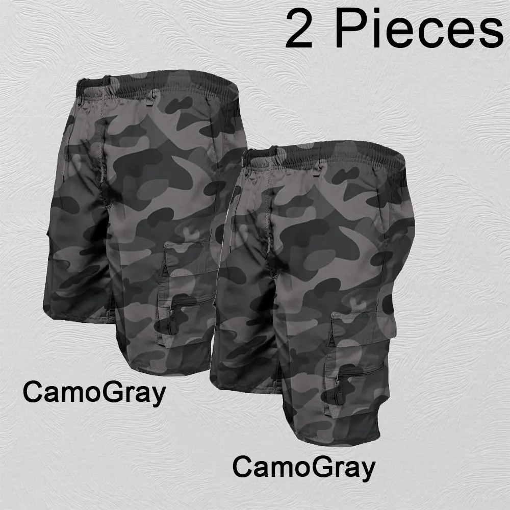 Fashion Men's Cargo Shorts Mens Casual Pants Casual Big Pocket Sports Slacks Cargo Panels Trousers Plus Size for Male