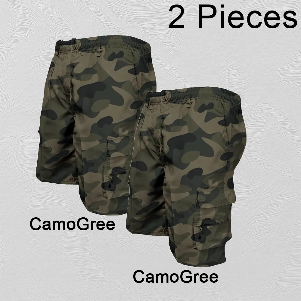 Fashion Men's Cargo Shorts Mens Casual Pants Casual Big Pocket Sports Slacks Cargo Panels Trousers Plus Size for Male
