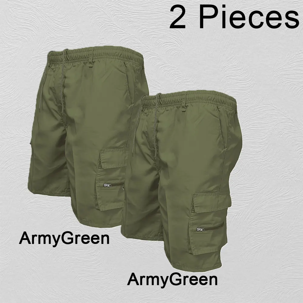 Fashion Men's Cargo Shorts Mens Casual Pants Casual Big Pocket Sports Slacks Cargo Panels Trousers Plus Size for Male