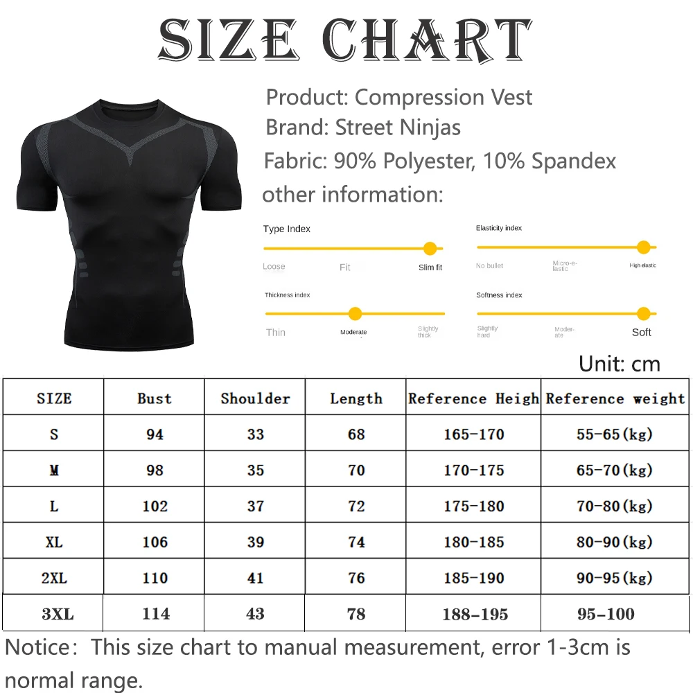Men's Running Compression Shirts Short Sleeve Sport Gym Tees Fitness Quick Dry Sweatshirt Jogging Tracksuit Athletic Shirt Tops
