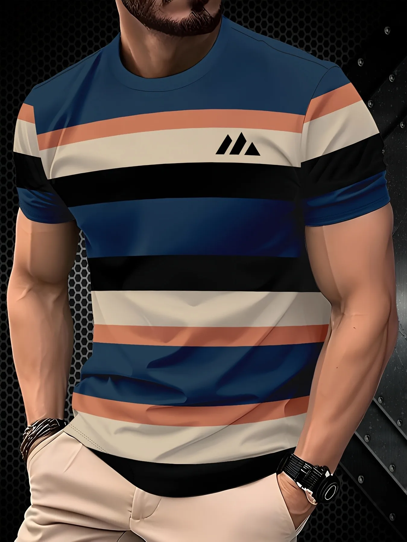 2026 Summer New Style Men's T-shirt Street Casual Fashion Comfortable Soft Lightweight 3D Pattern Printing