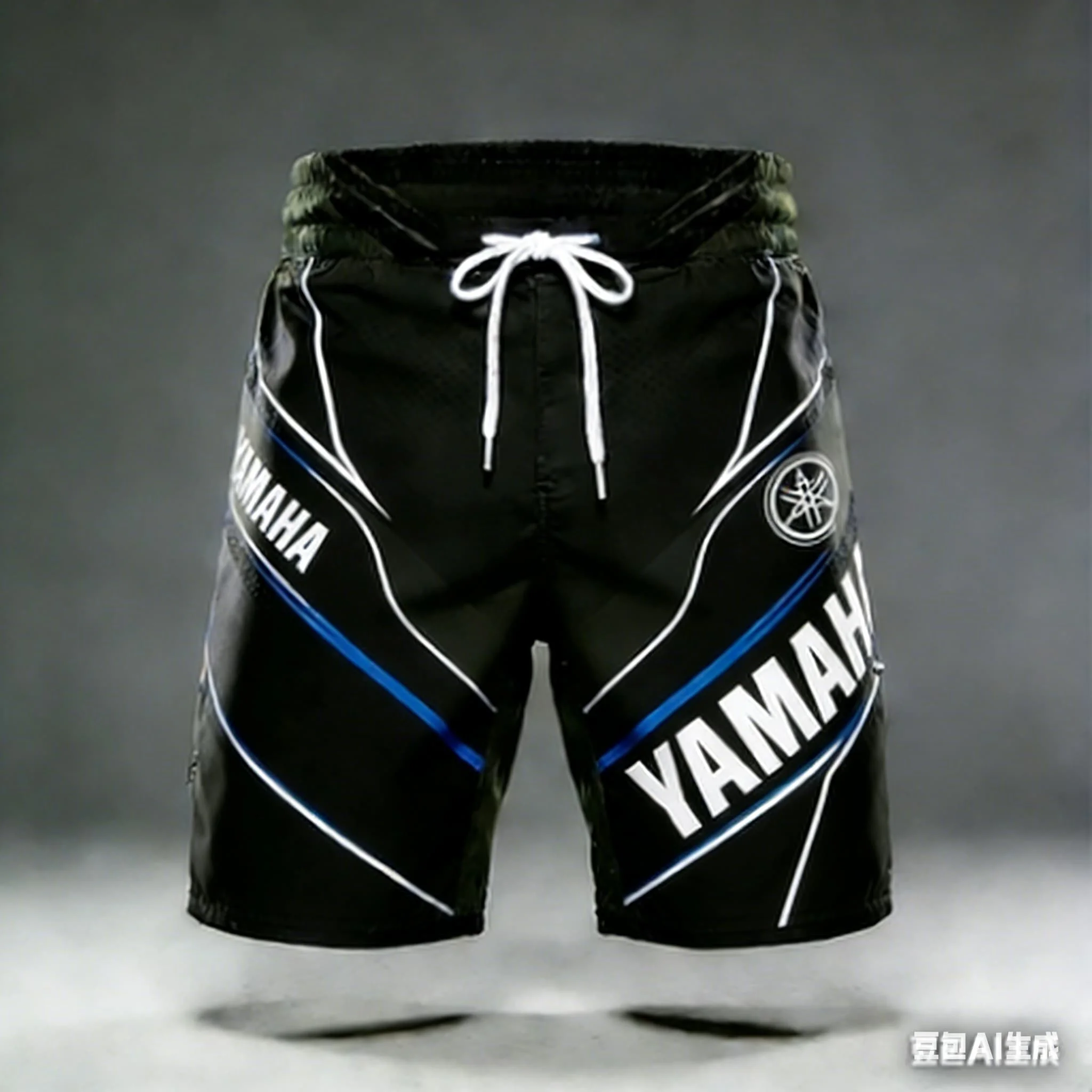 2026 Summer Trendy Yamaha Black and White Pocket Shorts for Men and Women Fashionable Casual Motorcycle Cycling Sports Shorts