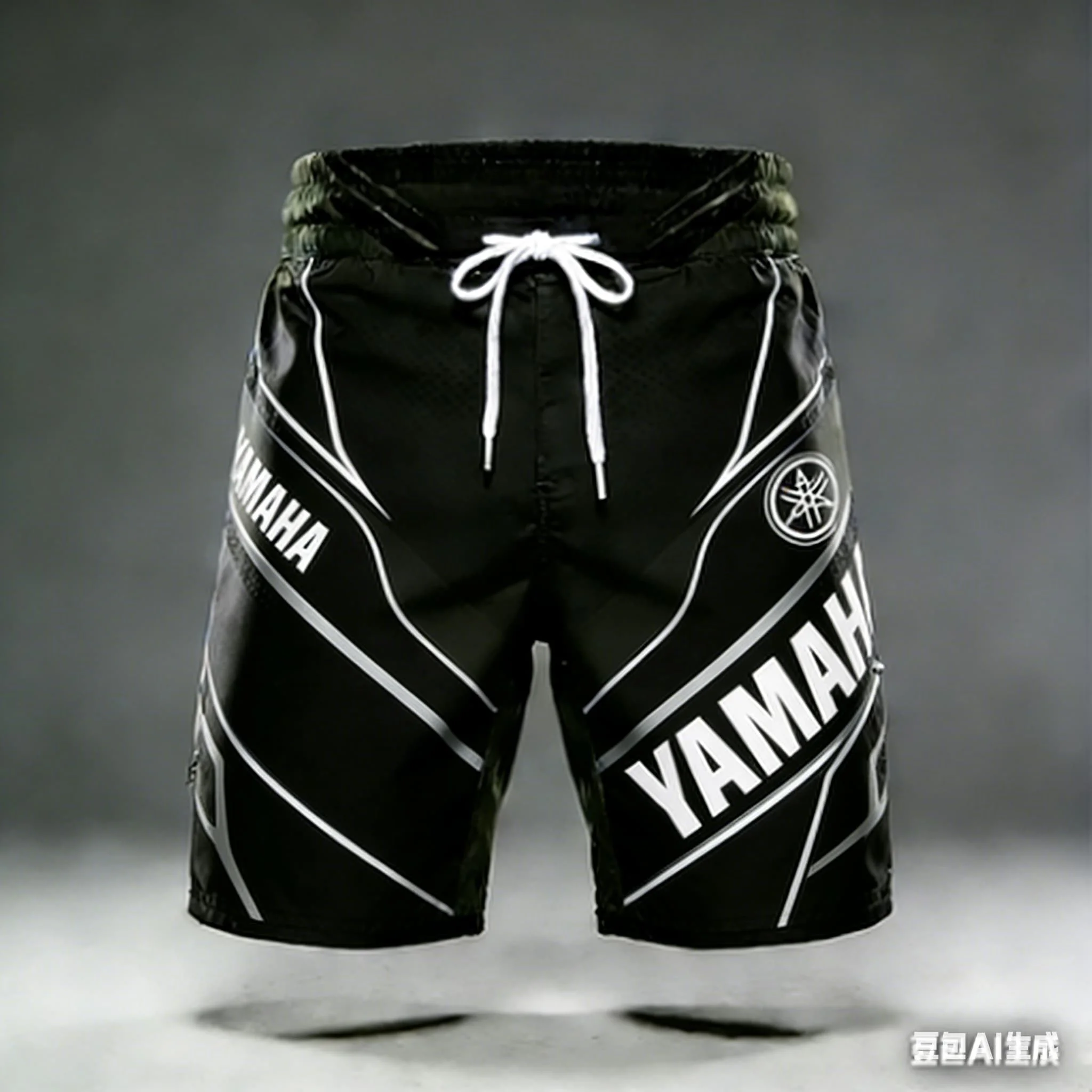2026 Summer Trendy Yamaha Black and White Pocket Shorts for Men and Women Fashionable Casual Motorcycle Cycling Sports Shorts