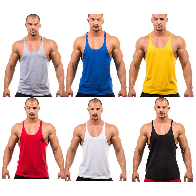 Bodybuilding Tank Top Men's Bodybuilding Clothes Fitness Sleeveless Top For Bodybuilding Male Undershirt Clothing Gym