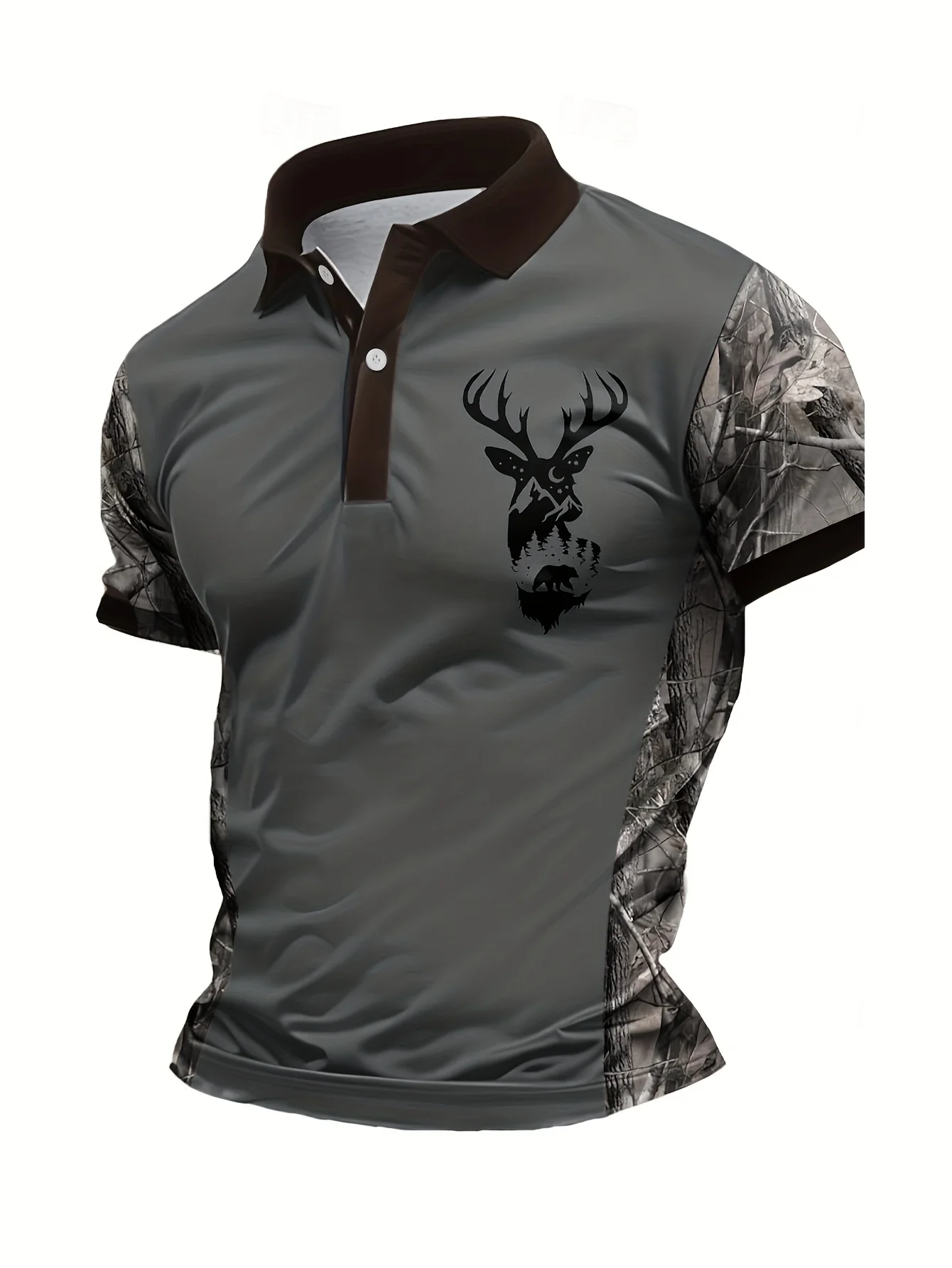 The New Men's Short-Sleeved POLO Shirt for Summer 2025 Features a Casual Fashionable and Breathable 3D Pattern Print